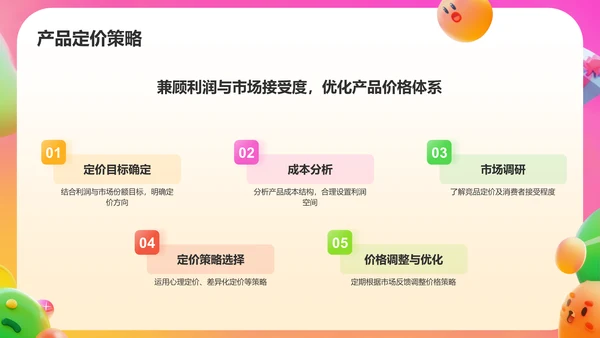 橙色3D风电商运营方案PPT模板