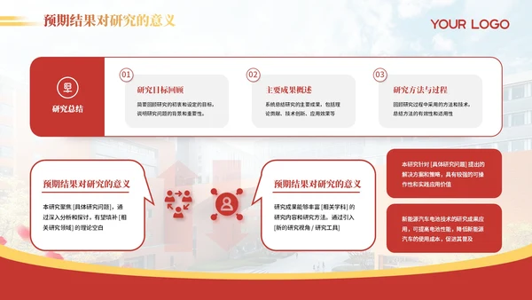 红色简约风毕业答辩PPT模版