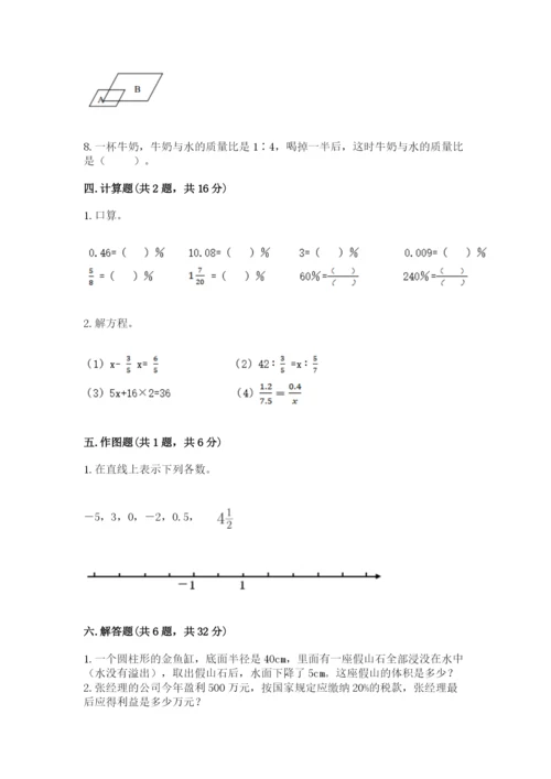 六年级下册数学期末测试卷【黄金题型】.docx