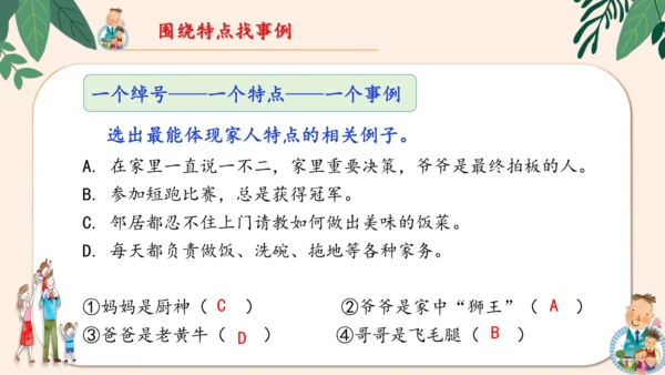 统编版2024-2025学年语文四年级上册第二单元习作 我的家人-（教学课件）