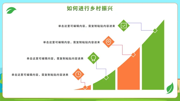 卡通手绘乡村振兴乡村建设PPT模板