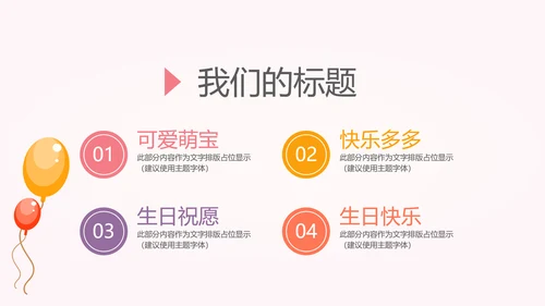 今天我满月啦电子相册PPT动态模板
