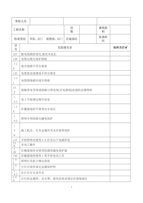安全管理活动检查记录表(节前后检查).docx