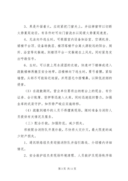 银行营业厅消防预案.docx