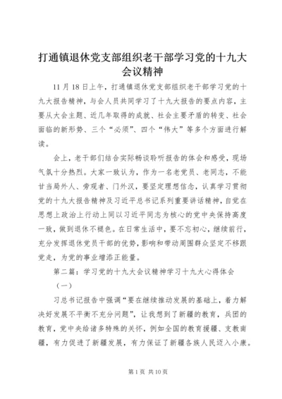 打通镇退休党支部组织老干部学习党的十九大会议精神.docx
