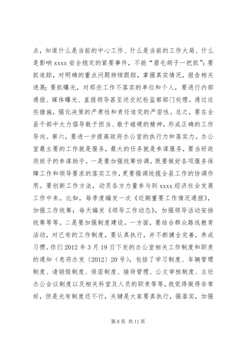 县政府办公室调研领导讲话.docx