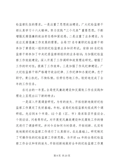 在纪检监察工作会议上的报告[小编推荐].docx