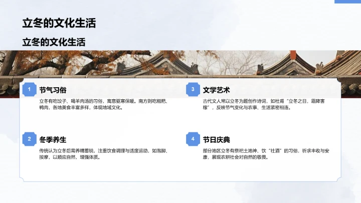 二十四节气立冬PPT模板