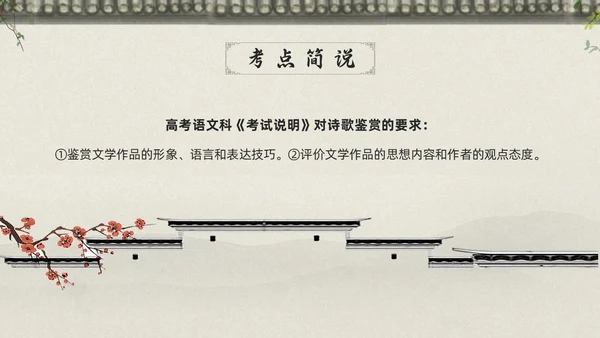 浅色古风高考诗歌鉴赏PPT模板宣传PPT动态PPT