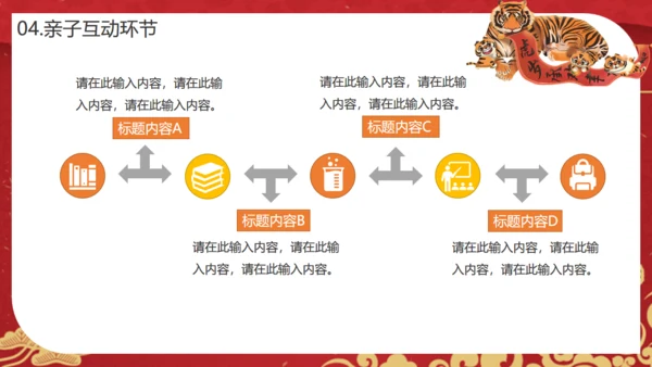 虎年贺岁元旦晚会班会通用PPT模板