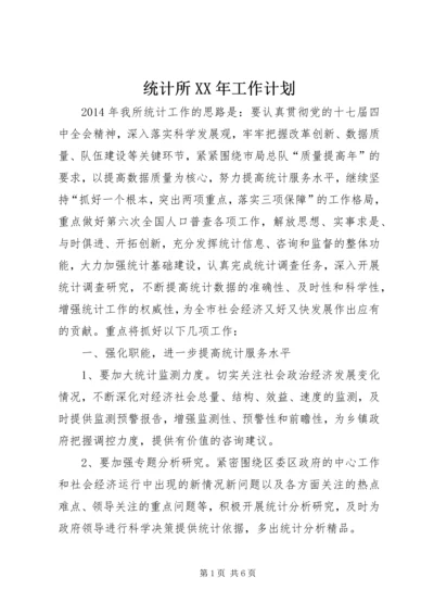 统计所XX年工作计划.docx