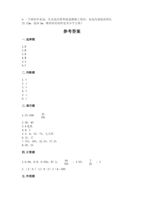 玉环县六年级下册数学期末测试卷（考试直接用）.docx