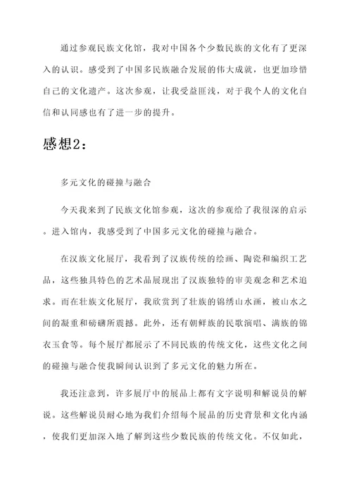 参观民族文化馆感想