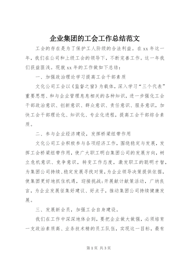 企业集团的工会工作总结范文.docx