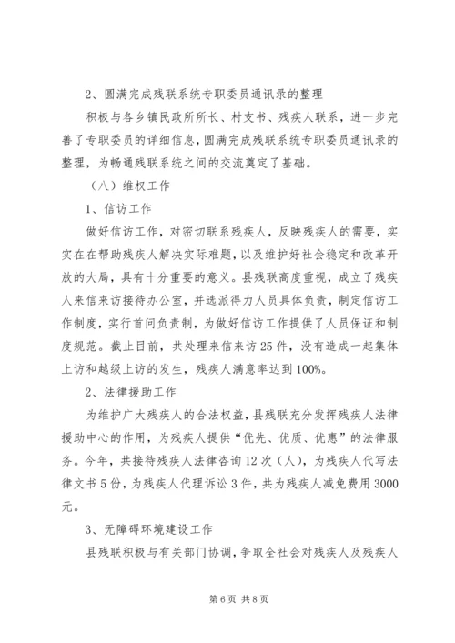 乡镇残联年度工作总结暨明年工作谋划.docx