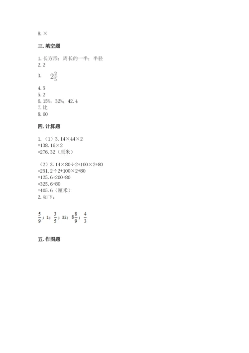 小学数学六年级上册期末卷含答案【培优b卷】.docx