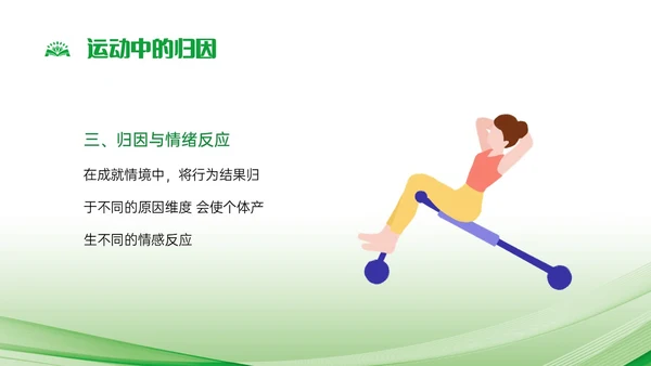 绿色简约运动心理学说课课件PPT模板