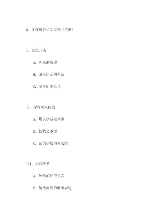 翻译实践报告论文提纲