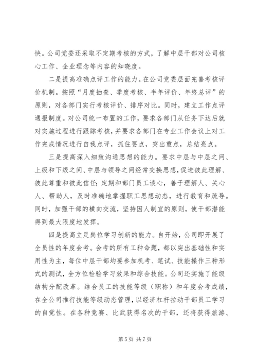 供电公司干部队伍建设经验交流材料 (5).docx