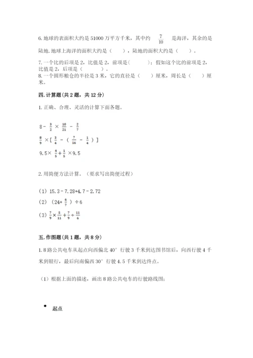 小学数学六年级上册期末卷含答案（黄金题型）.docx