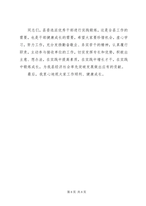 县委书记在全县领导干部进村入企实践锻炼座谈会讲话稿范文.docx