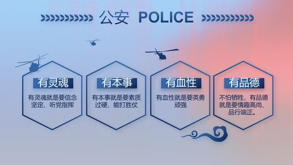 公安警察年终工作总结新年计划PPT