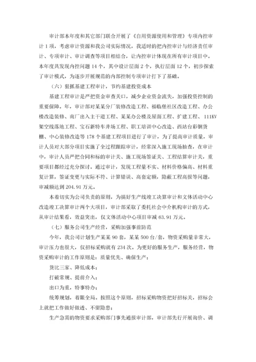 公司审计财务工作总结.docx