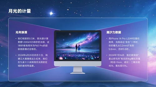 紫色创意风七夕文化月下告白余生多指教PPT模板