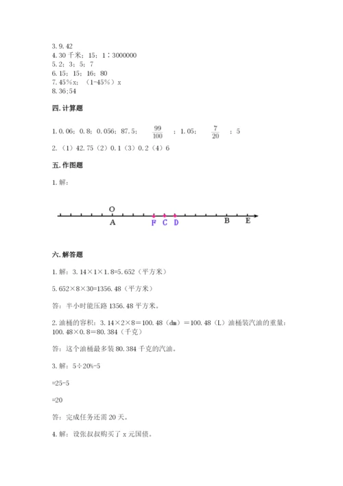 人教版六年级下册数学期末测试卷含答案（综合卷）.docx