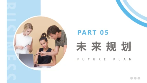蓝色商务风公司管理方案汇报通用PPT模版