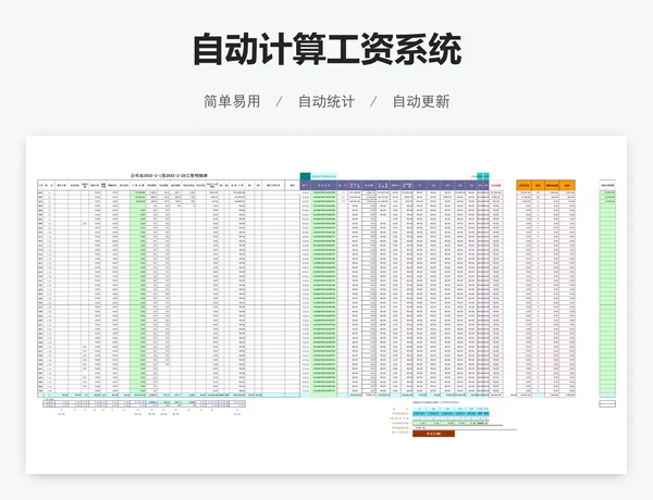 自动计算工资系统