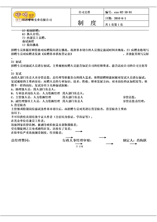 人力资源基础管理学习操作流程纲要纲要