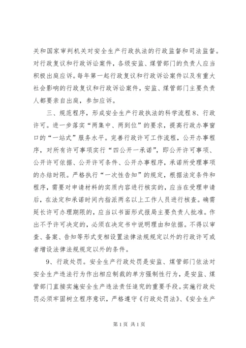 关于进一步规范和加强安全生产行政执法工作的意见.docx