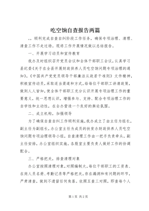 吃空饷自查报告两篇.docx