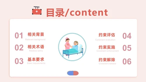 住院患者身体约束护理小清新风PPT医疗