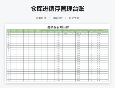 仓库进销存管理台账