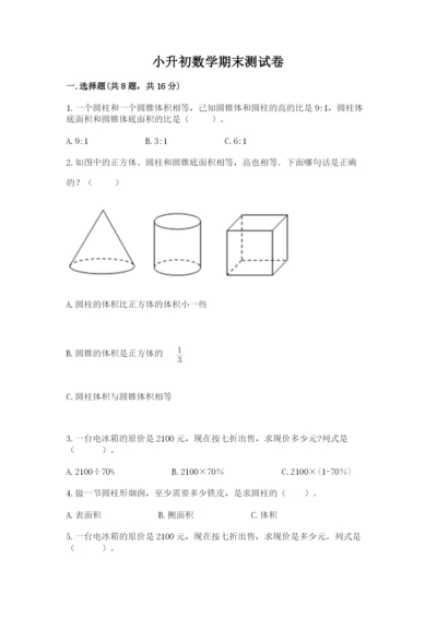 小升初数学期末测试卷【word】.docx