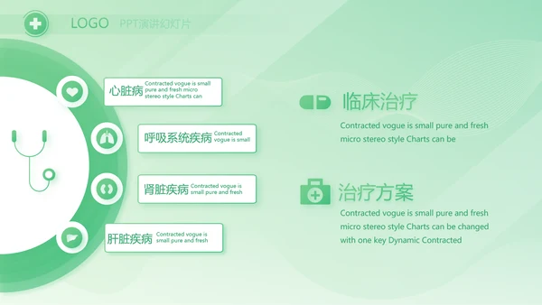 绿色医疗医药工作总结汇报动态PPT