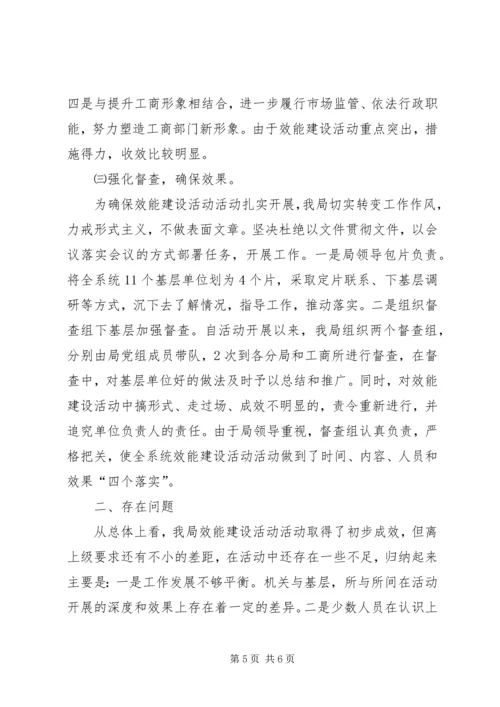 县工商局开展效能建设活动情况汇报 (2).docx