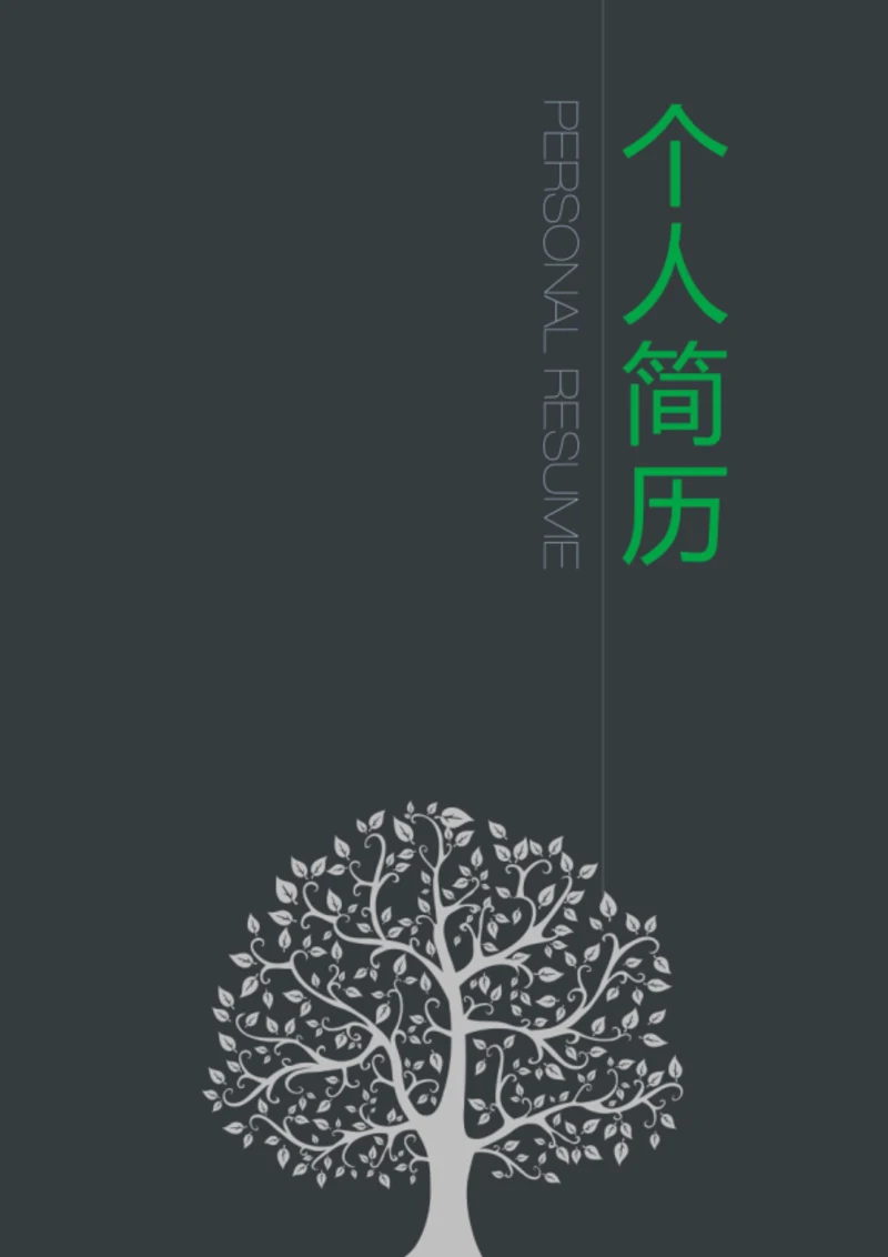 简约个人简历封面