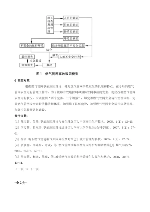 地下燃气管网事故的致因理论分析.docx