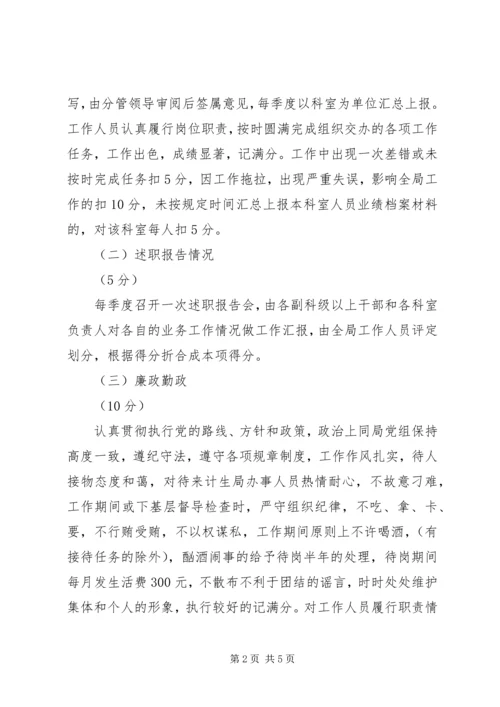 计生局岗位目标责任制考核方案 (6).docx