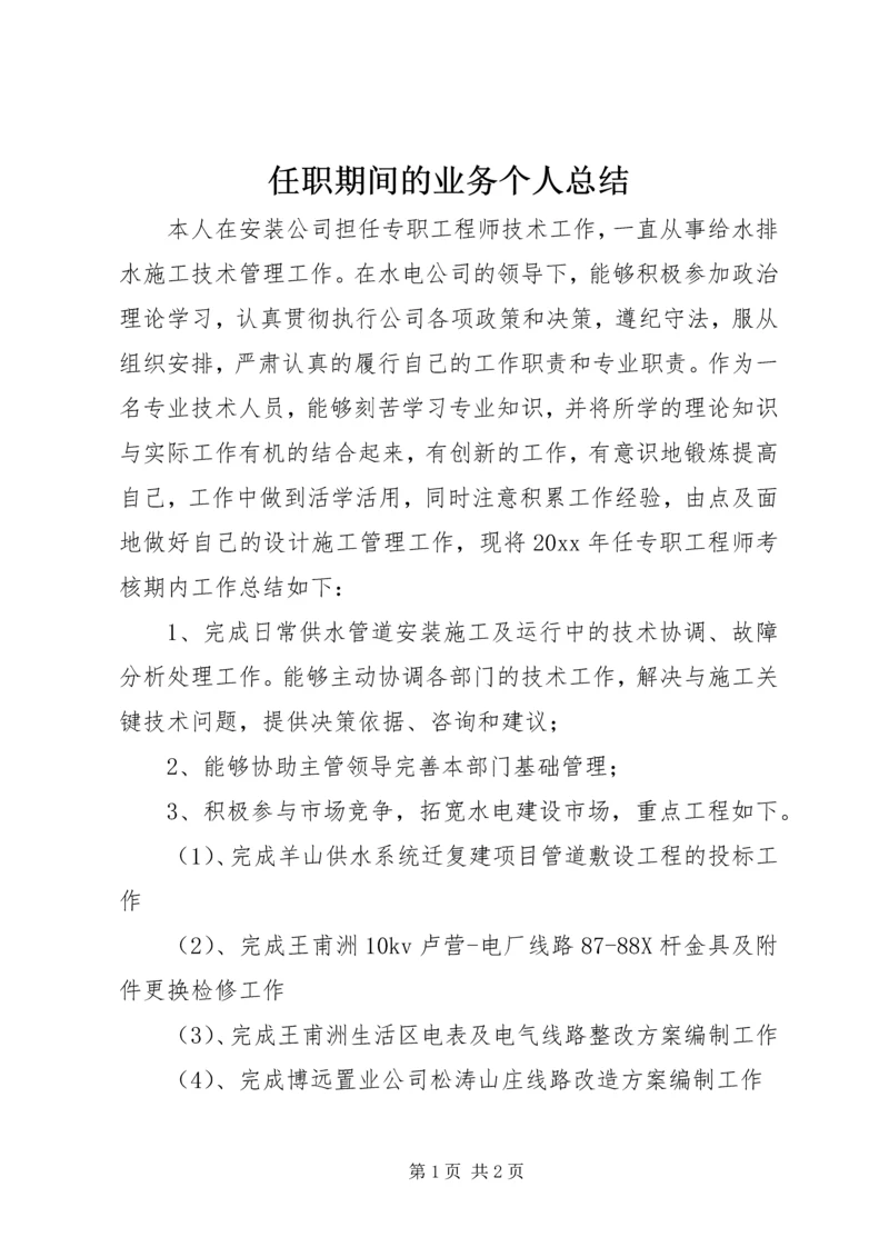 任职期间的业务个人总结.docx