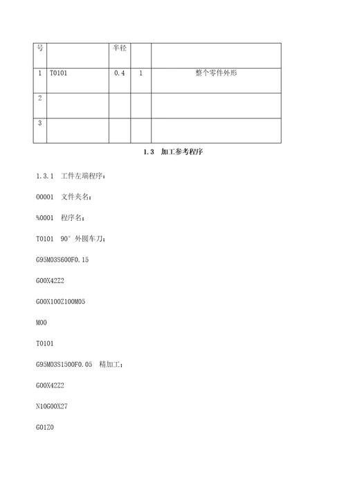 华中数控车床实训图纸及参考程序精编WORD版