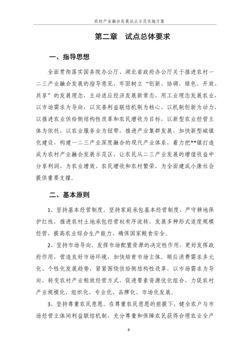 农村产业融合发展试点示范实施方案.docx