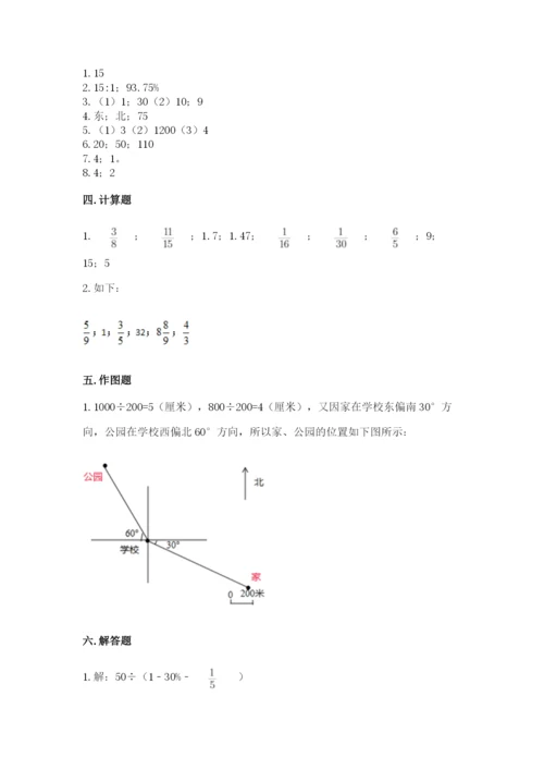 小学数学六年级上册期末卷含答案【夺分金卷】.docx