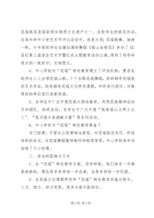 学校民族教育工作汇报范例.docx