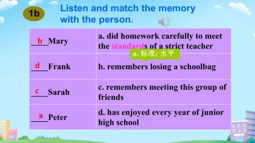 Unit 14 SectionA 1a-1c课件+内嵌音频（人教九年级Unit 14 I remem