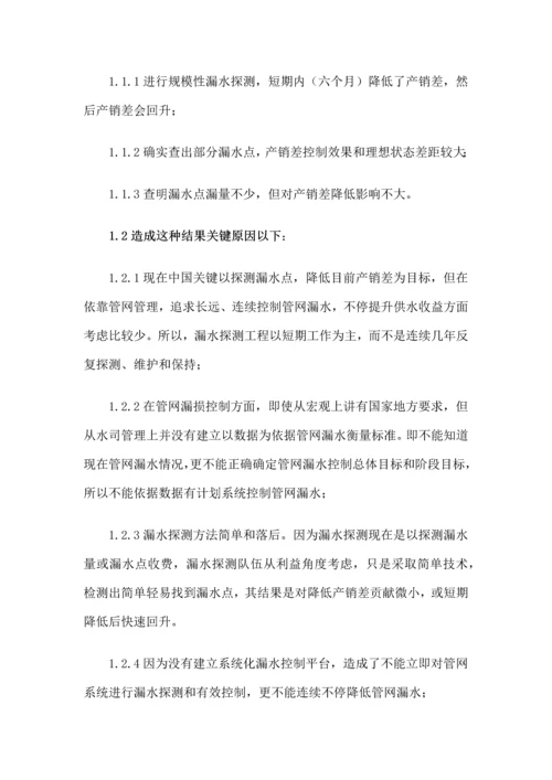 供水管网DMA分区定量产销差控制一体化系统解决专业方案.docx