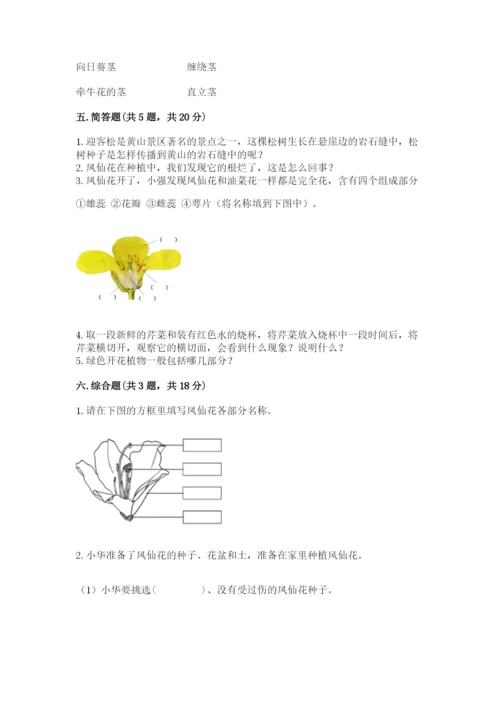 教科版科学四年级下册第一单元《植物的生长变化》测试卷精品（精选题）.docx
